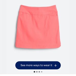 Tribal Coral-Orange A-Line Mini Skirt
